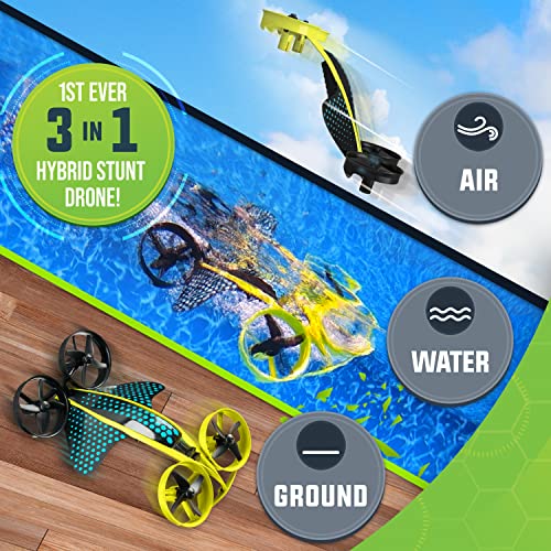 WowWee HydraQuad 3-in-1 Hybrid Air to Water Stunt Drone â Remote Control Toy for Kids by WowWee