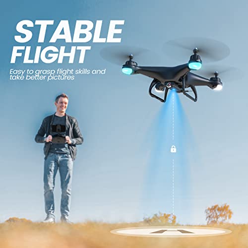 Holy Stone HS110D FPV RC Drone with 1080P HD Camera Live Video 120Â°Wide-Angle WiFi Quadcopter with Gravity Sensor, Voice Control, Gesture Control, Altitude Hold, Headless Mode, 3D Flip RTF 2 Batteries by Holy Stone