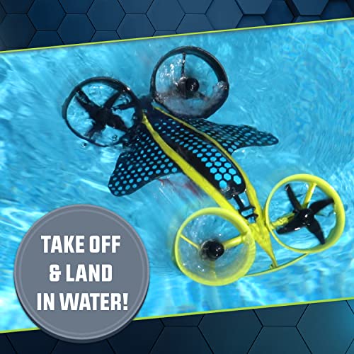 WowWee HydraQuad 3-in-1 Hybrid Air to Water Stunt Drone â Remote Control Toy for Kids by WowWee