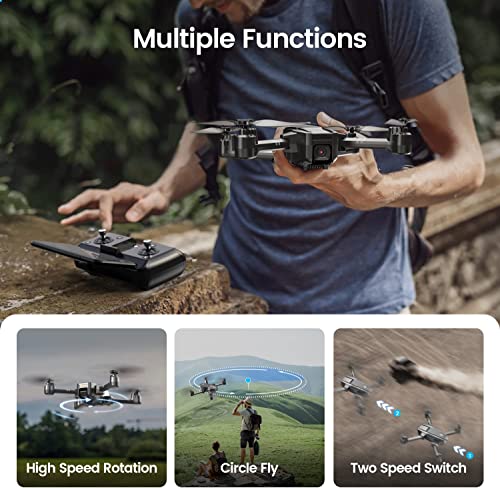 Holy Stone HS440 Foldable FPV Drone with 1080P WiFi Camera for Adults and Kids; Voice and Gesture Control RC Quadcopter with 2 Batteries for 40 Min flight, Auto Hover, Gravity Sensor, Carrying Case by Holy Stone