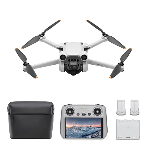 DJI Mini 3 Pro (DJI RC) & Fly More Kit Plus â Lightweight and Foldable Camera Drone with 4K/60fps Video, 47-min Flight Time, Tri-Directional Obstacle Sensing, Ideal for Aerial Photography by 
