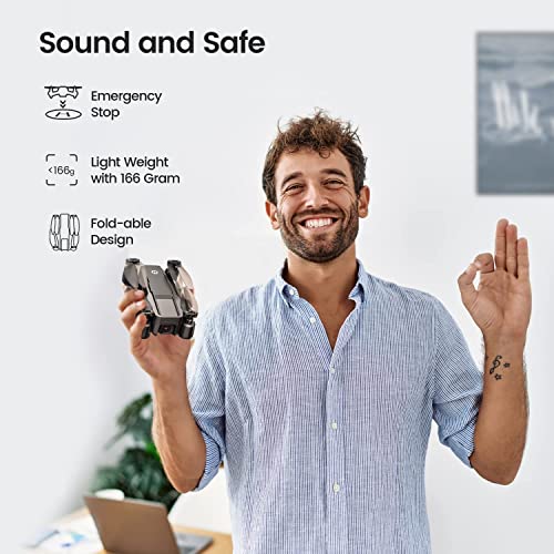 Holy Stone HS440 Foldable FPV Drone with 1080P WiFi Camera for Adults and Kids; Voice and Gesture Control RC Quadcopter with 2 Batteries for 40 Min flight, Auto Hover, Gravity Sensor, Carrying Case by Holy Stone