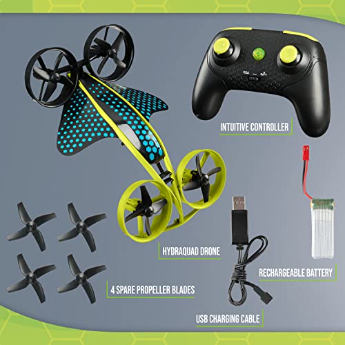 WowWee HydraQuad 3-in-1 Hybrid Air to Water Stunt Drone â Remote Control Toy for Kids by WowWee