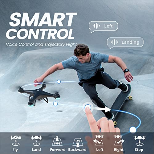 Holy Stone HS110D FPV RC Drone with 1080P HD Camera Live Video 120Â°Wide-Angle WiFi Quadcopter with Gravity Sensor, Voice Control, Gesture Control, Altitude Hold, Headless Mode, 3D Flip RTF 2 Batteries by Holy Stone