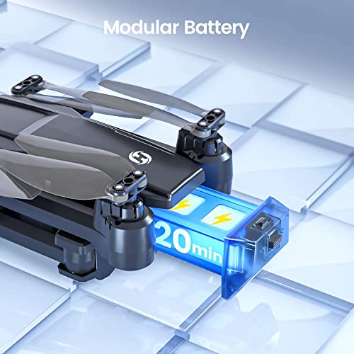 Holy Stone HS440 Foldable FPV Drone with 1080P WiFi Camera for Adults and Kids; Voice and Gesture Control RC Quadcopter with 2 Batteries for 40 Min flight, Auto Hover, Gravity Sensor, Carrying Case by Holy Stone