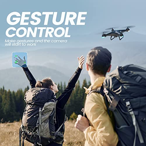 Holy Stone HS110D FPV RC Drone with 1080P HD Camera Live Video 120Â°Wide-Angle WiFi Quadcopter with Gravity Sensor, Voice Control, Gesture Control, Altitude Hold, Headless Mode, 3D Flip RTF 2 Batteries by Holy Stone