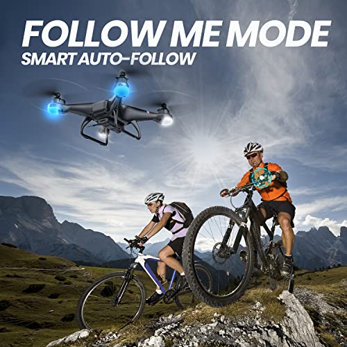 Holy Stone GPS Drone with 1080P HD Camera FPV Live Video for Adults and Kids, Quadcopter HS110G with Carrying Bag, 2 Batteries, Altitude Hold, Follow Me and Auto Return, Easy to Use for Beginner from Holy Stone
