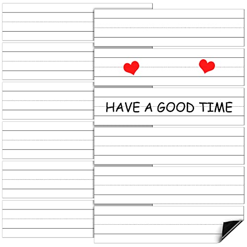 12 Pack Magnetic Sentence Strips for Teachers Sentence Strips 12 x 3 Inch Magnetic Dry Erase Sentence Strips Lined Magnetic Strips Reusable Classroom Learning Tool for Office School (White) from Chinco