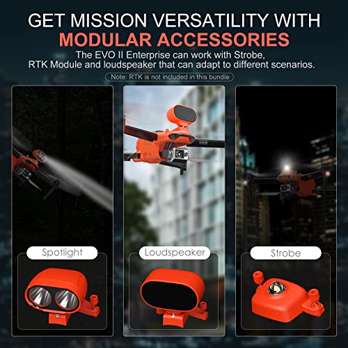 Autel Robotics EVO II Dual 640T Enterprise Bundle, 640*512@30 fps Thermal Imaging Sensorï¼8K 48MP Visual Camera, Multiple Temperature Measurement Modes, 10 Color Schemes, 1-16x Zoom, 360Â° Obstacle Avoidance, 42Mins Flight Time, ADS-B Receiver&Data Encrypti
