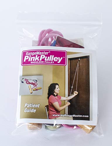 RangeMaster PinkPulley Cancer Care Shoulder Pulley â Aids in Recovery and Rehabilitation â Breast Cancer Patient Instructional Guide Included â Metal Bracket Door Attachment by RangeMaster