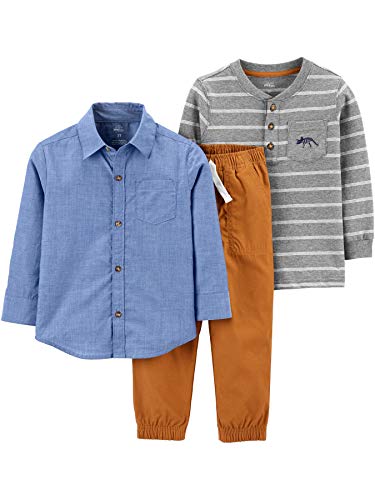 Simple Joys by Carter's Boys' Toddler 3-Piece Playwear Set, Chambray, 5T from Carter's Simple Joys -Private Label -Vendor Flex CRI