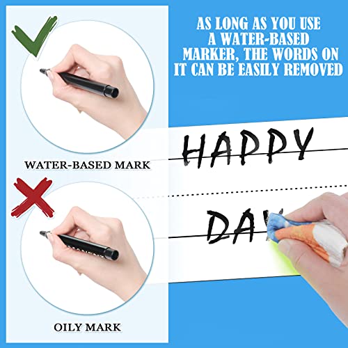 12 Pack Magnetic Sentence Strips for Teachers Sentence Strips 12 x 3 Inch Magnetic Dry Erase Sentence Strips Lined Magnetic Strips Reusable Classroom Learning Tool for Office School (White) from Chinco