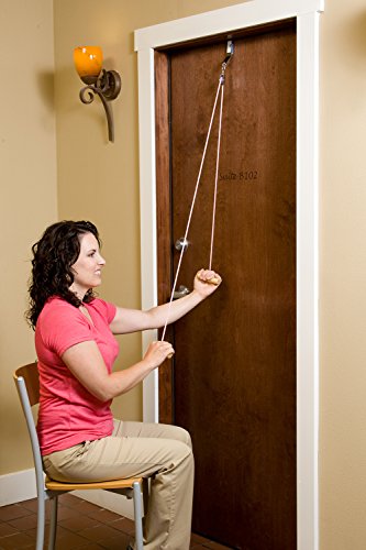 RangeMaster PinkPulley Cancer Care Shoulder Pulley â Aids in Recovery and Rehabilitation â Breast Cancer Patient Instructional Guide Included â Metal Bracket Door Attachment by RangeMaster