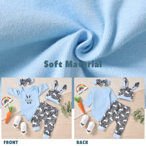 Aalizzwell Preemie Baby Boys Girls 1st Easter Clothes Premature Bunny Rabbit Unisex Neutral Outfit Twins Blue from 