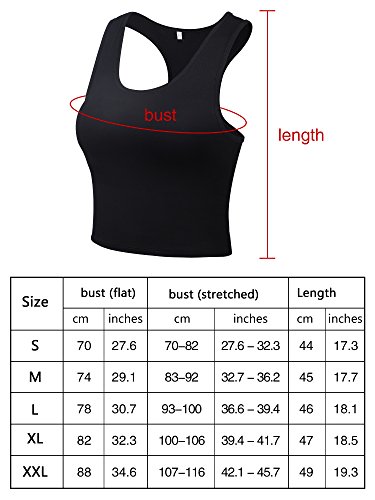 3 Pieces Crop Tops for Women, Workout Tops Basic Cropped Tank Tops Sleeveless Racerback Sports Gym Crop Tank for Teen Girls (Black, White, Grey, XX-Large) from 