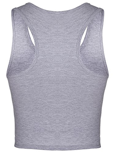 3 Pieces Crop Tops for Women, Workout Tops Basic Cropped Tank Tops Sleeveless Racerback Sports Gym Crop Tank for Teen Girls (Black, White, Grey, XX-Large) from 