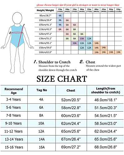 BAOHULU Leotards for Girls Gymnastics Embroidery Glitter Tumbling Shorts Bottoms KHB179_BlackBlue_14A from BAOHULU