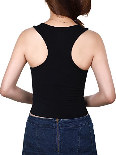 3 Pieces Crop Tops for Women, Workout Tops Basic Cropped Tank Tops Sleeveless Racerback Sports Gym Crop Tank for Teen Girls (Black, White, Grey, XX-Large) from 