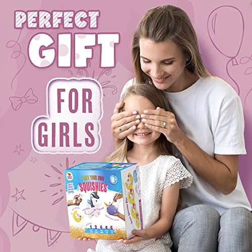 Unicorn Gifts for Girls. Arts & Crafts Paint Your Own Rainbows & Awesomeness Squishies DIY Kit. Gifts for Girls Top Christmas Toys. Includes Large Slow-Rise Squishies (Unicorn Squishy Kit) by Doodle Hog LLC