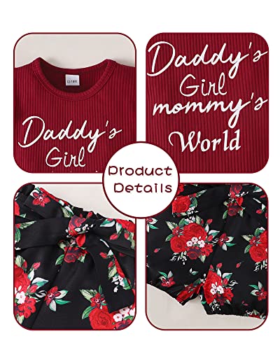 Mikrdoo 2T Girl Clothes Toddler Girl Outfit Cotton Short Sleeve Shirt Shorts Set Little Girl Clothes Baby Girl Outfits 2t/3t Girls Clothes Summer by 