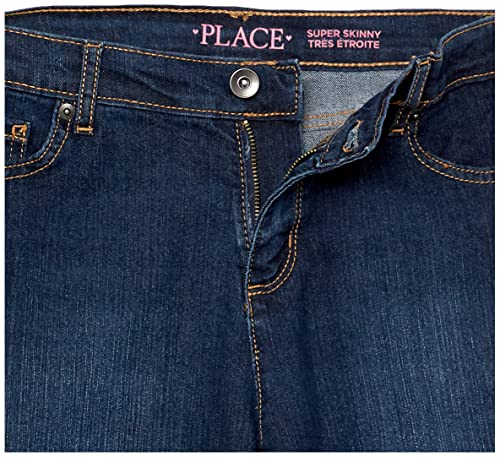 The Children's Place Girls Super Skinny Jeans,Black Wash/Dk Twlight/Victory Blue Wash/Sky Wash 4 Pack,10 by The Children's Place