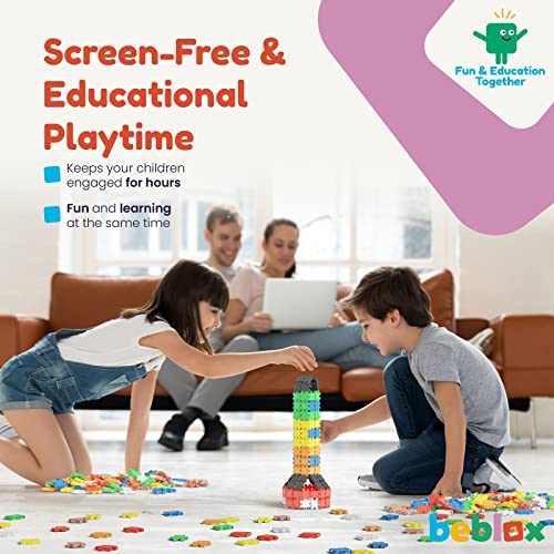 Beblox Building Toys For Kids 250-piece Set - Building Blocks Stem Toys With Accessories - Interlocking Connect Building Sets - Learning & Educational Toys For Boys & Girls Age 4-8 5 6 7 8-12 Year Old from beblox