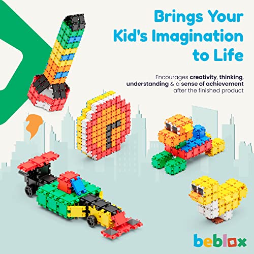 Beblox Building Toys For Kids 250-piece Set - Building Blocks Stem Toys With Accessories - Interlocking Connect Building Sets - Learning & Educational Toys For Boys & Girls Age 4-8 5 6 7 8-12 Year Old from beblox