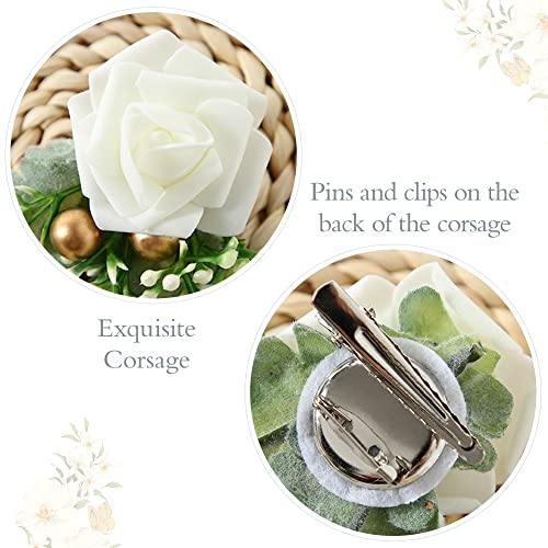 YALLET Toddler Baby Boy Clothes Suit Gentleman Wedding Outfits, Formal Dress Shirt+Bowtie+Vest+Boutonniere+Suspender Pants by 