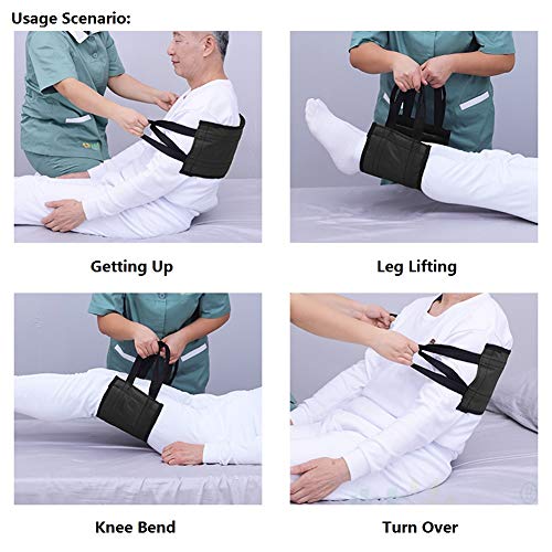 31.5 Inch Padded Bed Transfer Nursing Sling for Patient, Elderly Safety Lifting Aids Home Bed Assist Handle Back Lift Mobility Belt for Patient Care by Healtheven