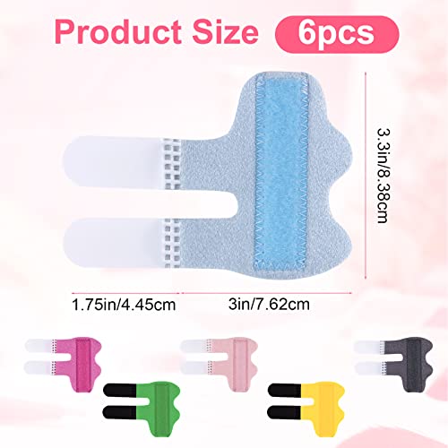 AIEX 6pcs Trigger Finger Splints, Finger Stabilizer Brace Finger Straightener Splint for Straightening Arthritis Swollen Strained Broken Fingers (6 Colors) from AIEX