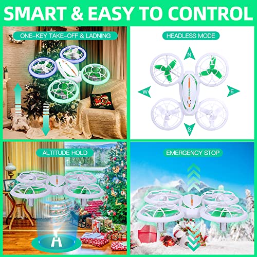 PATIKUIN Drones for Kids RC Mini Drone with LED Lights for Beginners, RC Helicopter Quadcopter with Five Cool Light Effects, Auto Hovering, 3D Flip, Remote Control Headless Mode, Circumflight and Emergency Paddle Stop by Patikuin