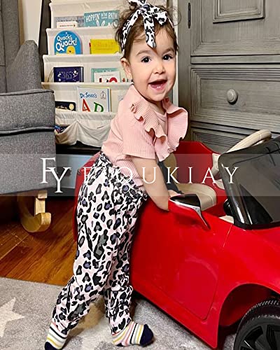 Preemie Newborn Baby Girls Clothes Infant Little Kids Romper Bodysuit Pants Headband Clothing Set Summer Outfits (Pink Leopard 01, Preemie) from 