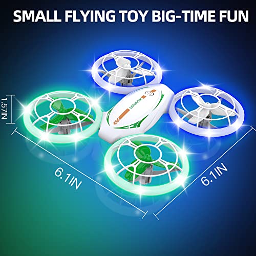PATIKUIN Drones for Kids RC Mini Drone with LED Lights for Beginners, RC Helicopter Quadcopter with Five Cool Light Effects, Auto Hovering, 3D Flip, Remote Control Headless Mode, Circumflight and Emergency Paddle Stop by Patikuin