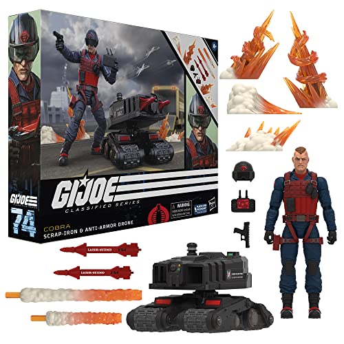 G.I. Joe Classified Series Scrap-Iron & Anti-Armor Drone, Collectible G.I. Joe Action Figures, 74, 6 inch Action Figures for Boys & Girls, with 11 Accessories from Hasbro