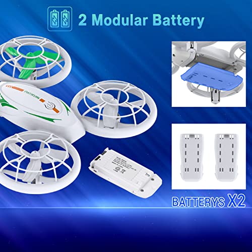 PATIKUIN Drones for Kids RC Mini Drone with LED Lights for Beginners, RC Helicopter Quadcopter with Five Cool Light Effects, Auto Hovering, 3D Flip, Remote Control Headless Mode, Circumflight and Emergency Paddle Stop by Patikuin