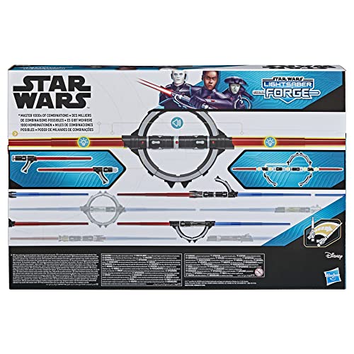 STAR WARS Lightsaber Forge Inquisitor Masterworks Set Double-Bladed Electronic Lightsaber, Customizable Roleplay Toy for Kids Ages 4 and Up (F3807) from Hasbro
