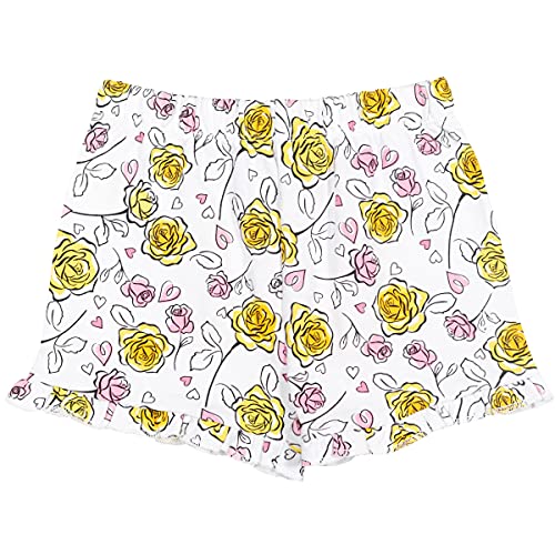 Disney Princess Belle Toddler Girls Ruffle T-Shirt French Terry Shorts Set Yellow 5T by Bentex Group, Inc.