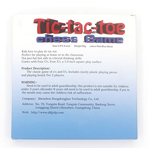 zeyce Tic Tac Toe Board Game,Tic Tac Toe Family Game, Classic Board Game, Classical Family Board Game,Children's Tic Tac Toe Game, Plastic tic tac Toe Game, Board Size 15 X 15 cm by zeyce