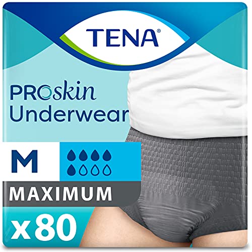 Tena ProSkin Incontinence/Bladder Control Underwear for Men, Maximum Absorbency, Medium, 80 ct from TENA