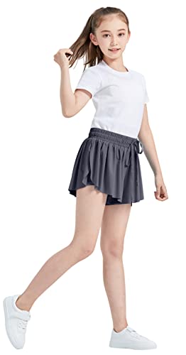 Flowy Clothes for Teen Girls Gym Yoga Athletic Shorts Workout Running Women Cute Butterfly Tennis Skirts High Waisted Preppy Trendy Clothes Summer(Blue Navy Grey,2XS) from 