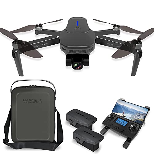 YASOLA GPS Drones with Camera for Adults 4K,3-Axis Gimbal Camera,EIS Anti-Shake,5G WIFI FPV,Auto Return Home, Brushless Motorï¼2 Battery + Carrying Caseï¼ by XINLIN