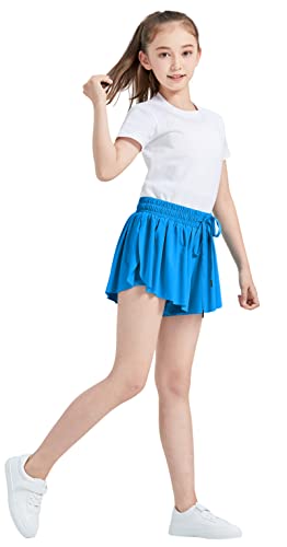 Flowy Clothes for Teen Girls Gym Yoga Athletic Shorts Workout Running Women Cute Butterfly Tennis Skirts High Waisted Preppy Trendy Clothes Summer(Blue Navy Grey,2XS) from 
