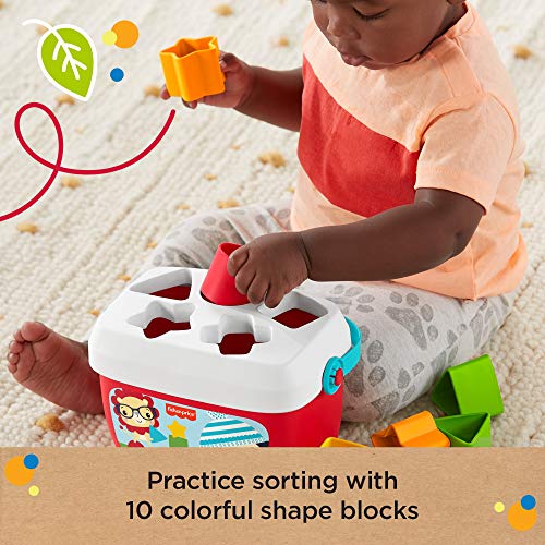Fisher-Price Baby's First Blocks and Rock-a-Stack gift set, 2 plant-based toys for infants ages 6 months and older by Fisher-Price
