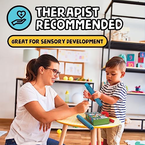 BunMo Pop Tubes Sensory Toys, Fine Motor Skills Stocking Stuffers Toddler Toys, Fidget Toys for Sensory Kids and Stocking Stuffers for Kids Learning Toys from BUNMO