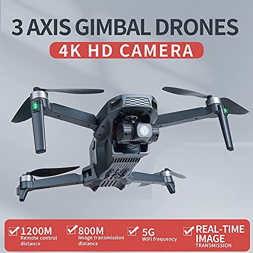 YASOLA GPS Drones with Camera for Adults 4K,3-Axis Gimbal Camera,EIS Anti-Shake,5G WIFI FPV,Auto Return Home, Brushless Motorï¼2 Battery + Carrying Caseï¼ by XINLIN