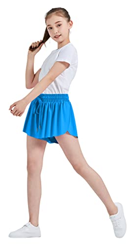 Flowy Clothes for Teen Girls Gym Yoga Athletic Shorts Workout Running Women Cute Butterfly Tennis Skirts High Waisted Preppy Trendy Clothes Summer(Blue Navy Grey,2XS) from 