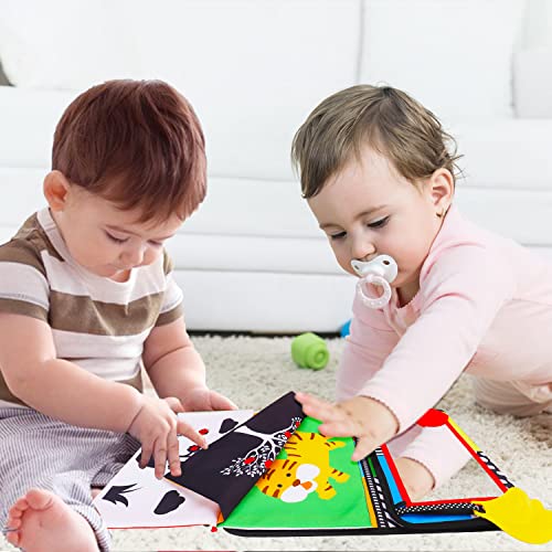 Tummy Time Baby Mirror Infant Toys Newborn Toys 0 3 Months Brain Development Black and White with Teether High Contrast Baby Toys 4 6 9 12 Month Boys and Girls Tummy Time Mat Crawling by Thremhoo