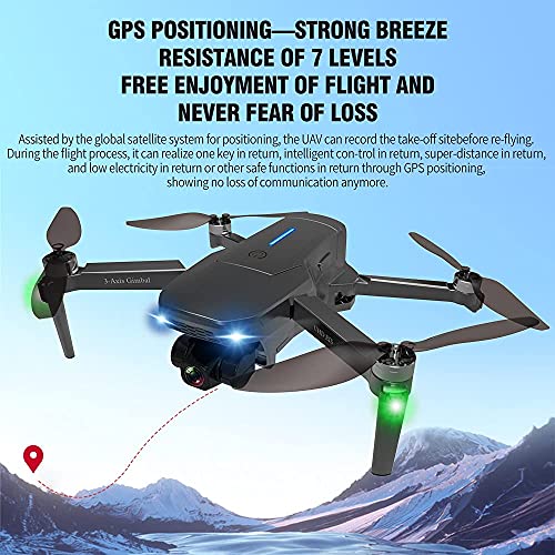 YASOLA GPS Drones with Camera for Adults 4K,3-Axis Gimbal Camera,EIS Anti-Shake,5G WIFI FPV,Auto Return Home, Brushless Motorï¼2 Battery + Carrying Caseï¼ by XINLIN