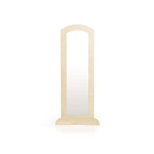 Guidecraft See and Store Dress-up Center â Natural: Armoire for Kids with Mirror & Shelves, Clothes Rack and Shoe Storage Dresser with Bottom Tray - Toddlers Room Furniture by Guidecraft