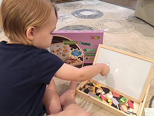 Lewo Wooden Educational Toys Magnetic Art Easel Animals Wooden Puzzles Games for Kids from Muwanzi